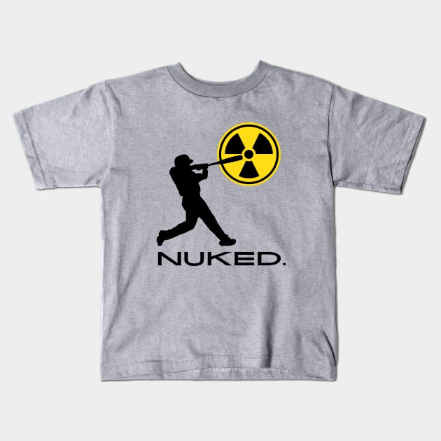 Nuked- a baseball softball homerun design Kids T-Shirt by C-Dogg